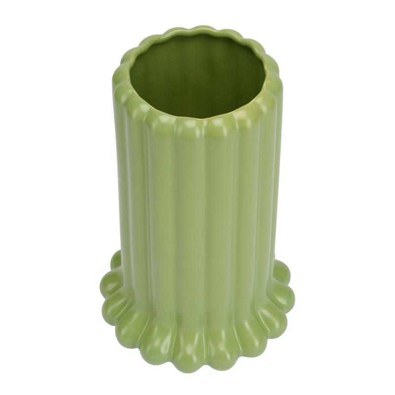 Tubular vase 24 cm grønn
