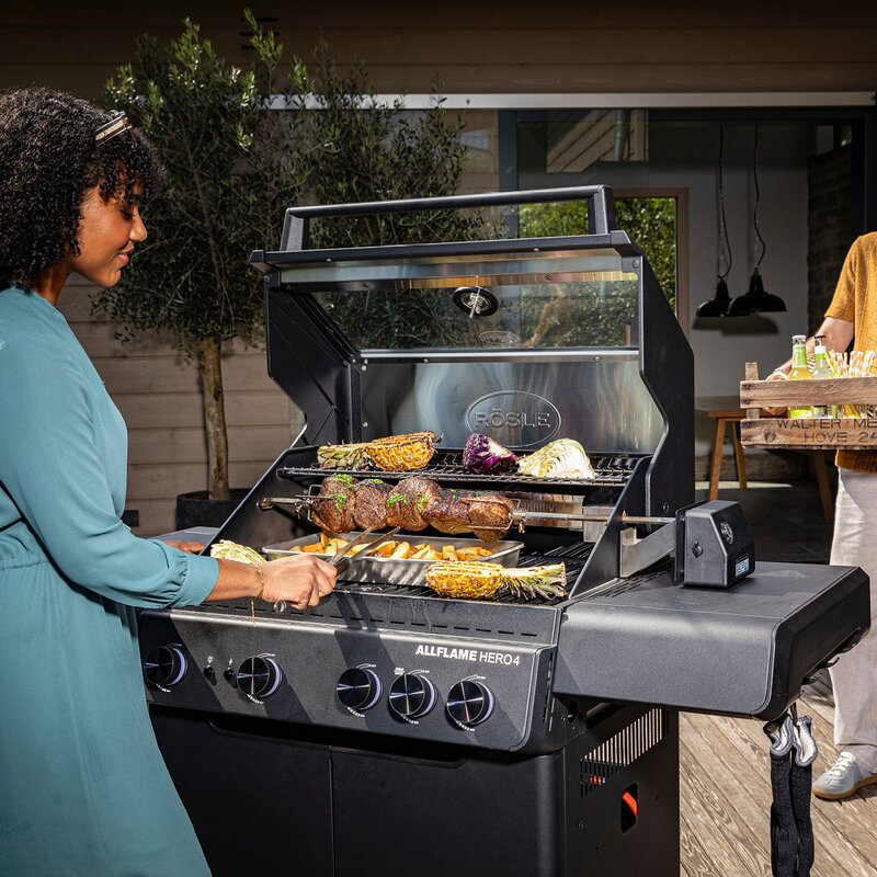 AllFlame Hero 4 gassgrill 21000W svart