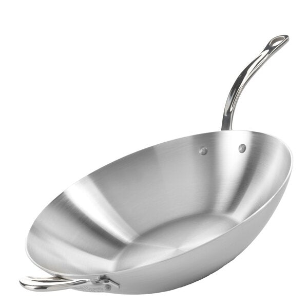 Wokpanne 32 cm rustfritt stål