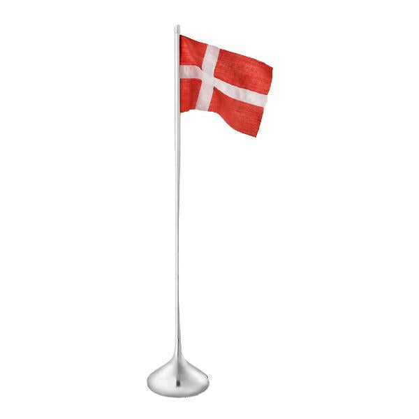 Bordflagg dansk H35  cm sølv