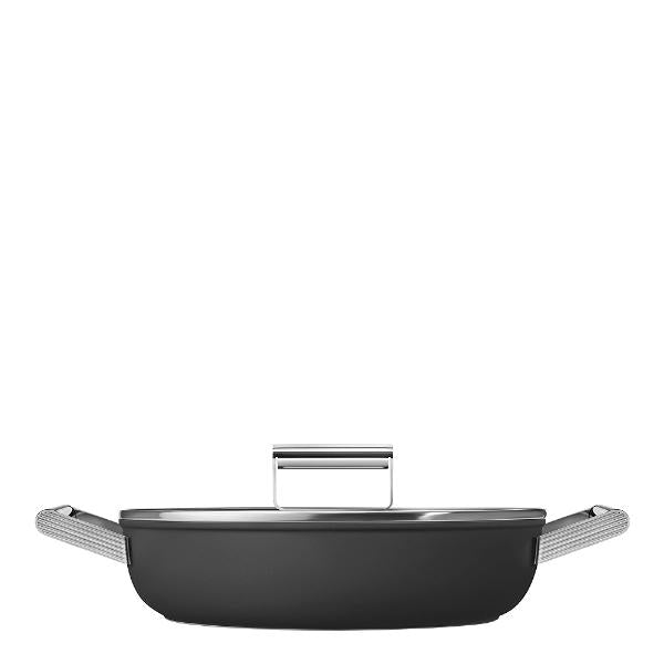 Traktørpanne m/lokk 28 cm 3,7L svart