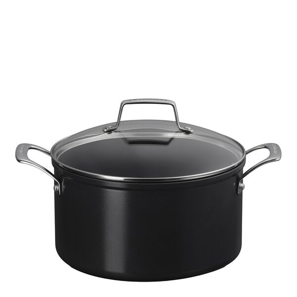 ENSC gryte med glasslokk 6L 24 cm black