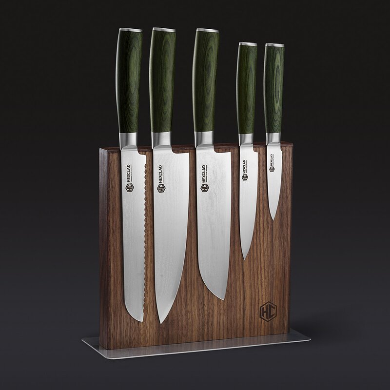 Knivblokk 23 cm valnøtt