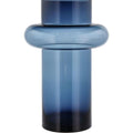Tube vase 40 cm dark blue glass