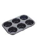 Muffinsform jumbo for 6 muffins svart