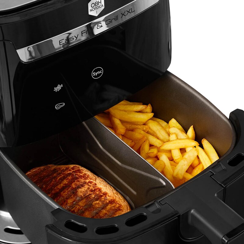 Easy Fry & Grill XXL 2-i-1 airfryer AG8018S0 svart