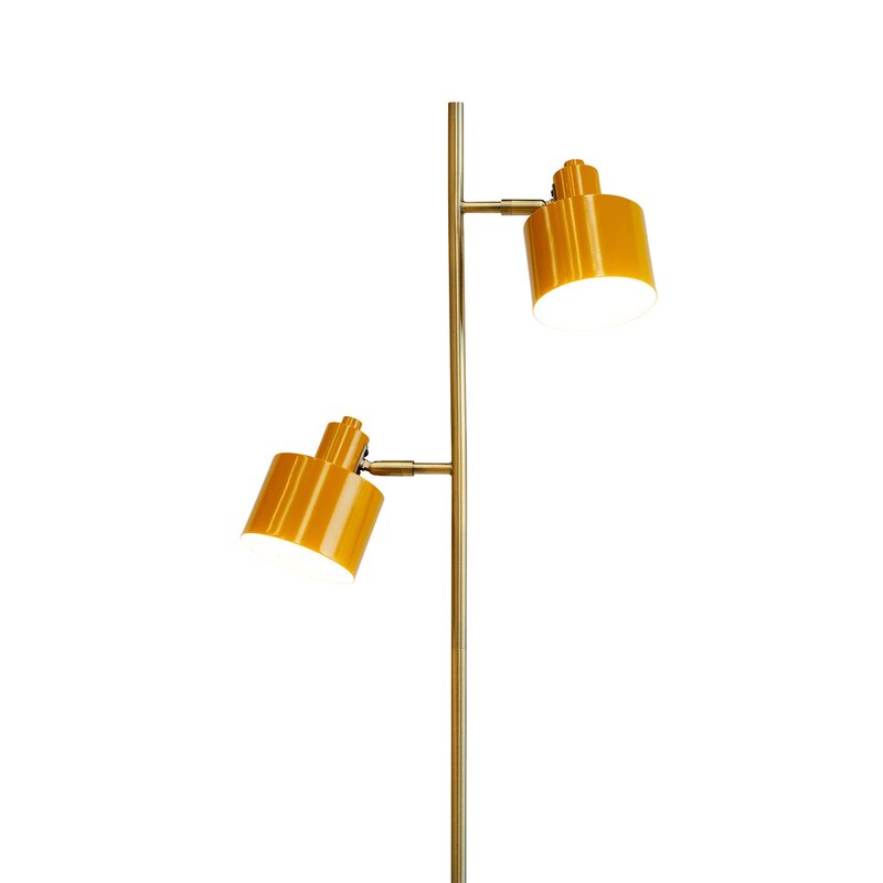 Ocean gulvlampe 160 cm curry/messing/turkis