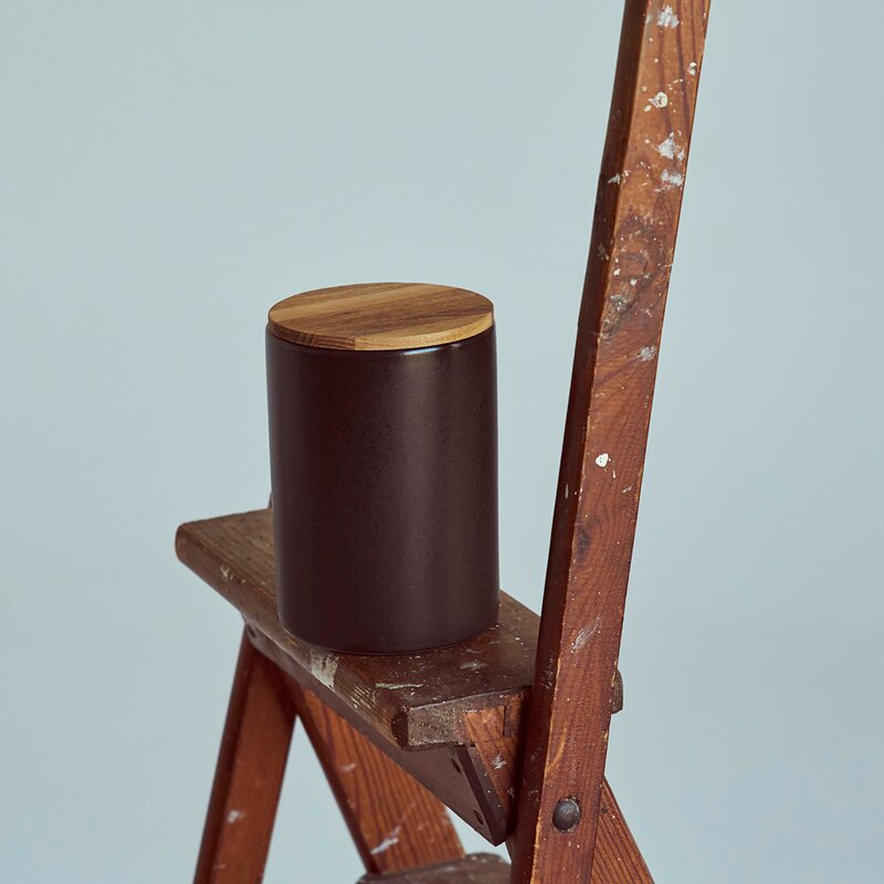 RAW Metallic Brown redskapskrukke med lokk 15x10 cm teak