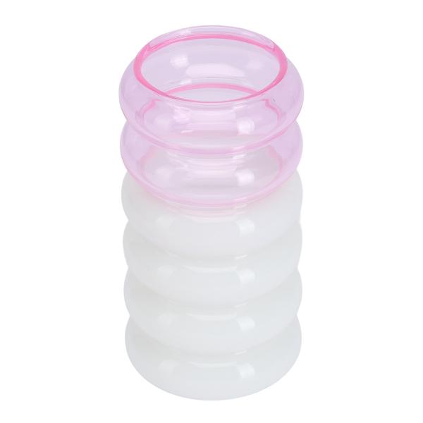 Bubble vase/lysestake 13,5 cm rosa