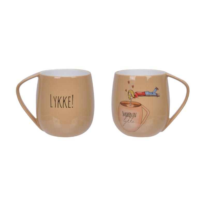 Krus 40 cl lykke lys brun