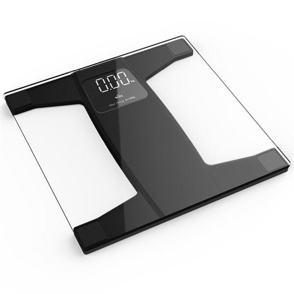 Baderomsvekt glass/svart