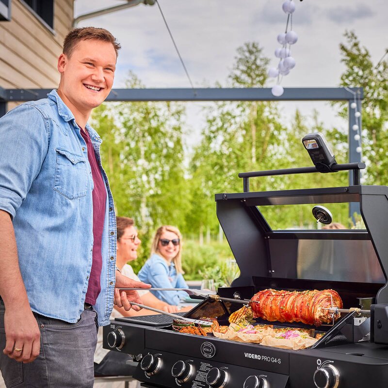 Videro Pro G4-S Vario+ gassgrill 20500W svart
