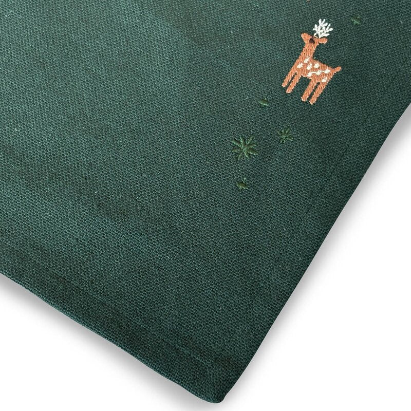 Christmas Fable dekkebrikker Reinsdyr 49x32 cm grønn