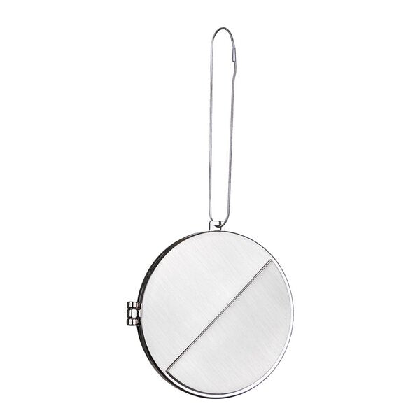 Julepynt medaljong m/fotoramme 7x7 cm ingen tekst sølv
