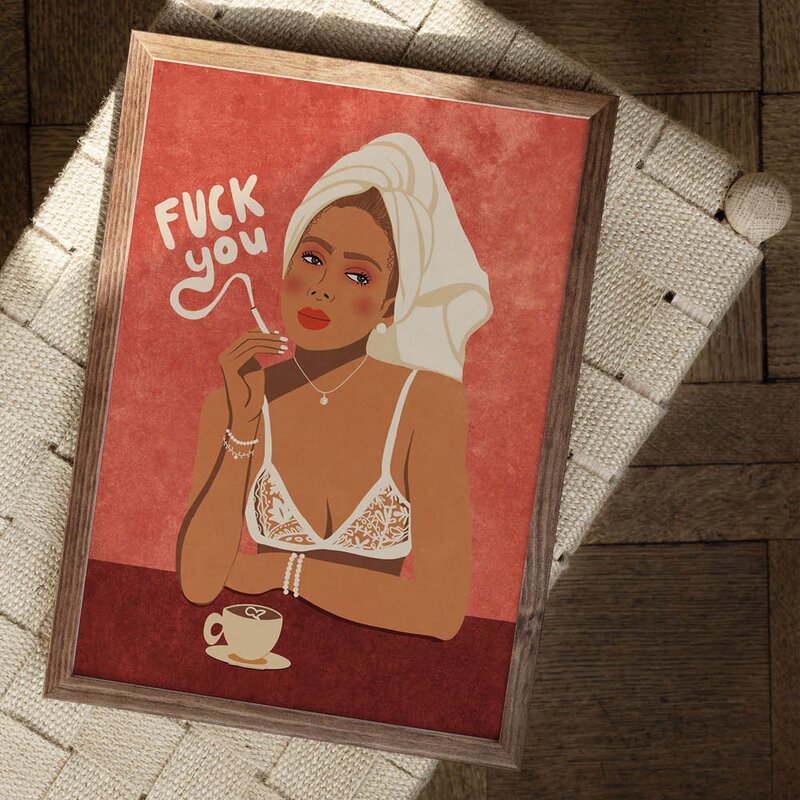 Raissa Oltmanns poster 30x40 cm fuck you