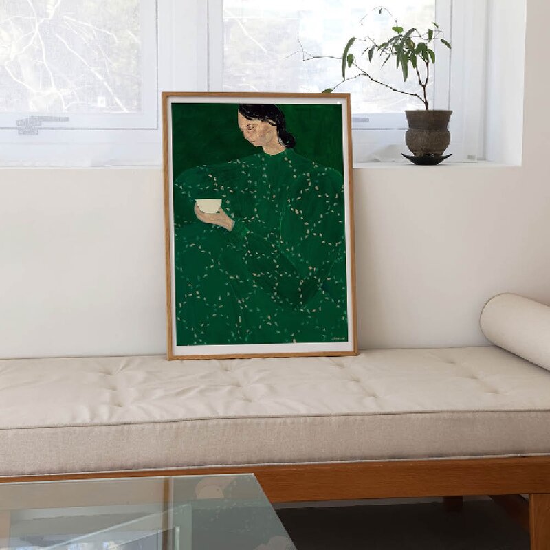 The Poster Club x Sofia Lind poster 50x70 cm coffee alone at place de clichy