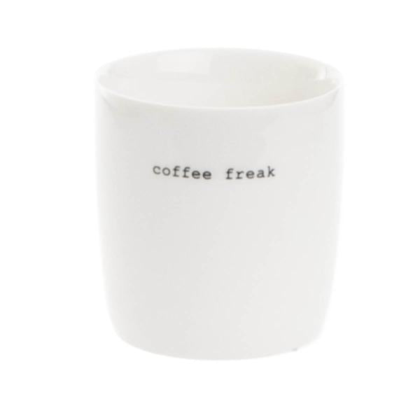 Krus mini coffee freak 10 cl hvit
