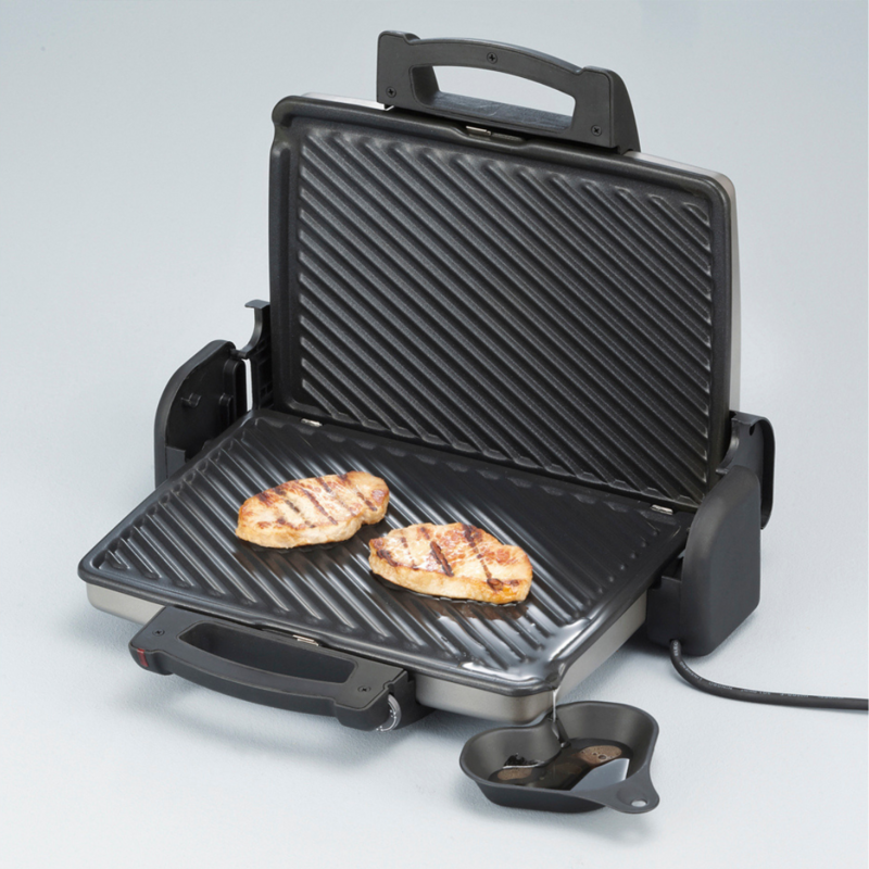 Kontaktgrill 1800W sort/sølv