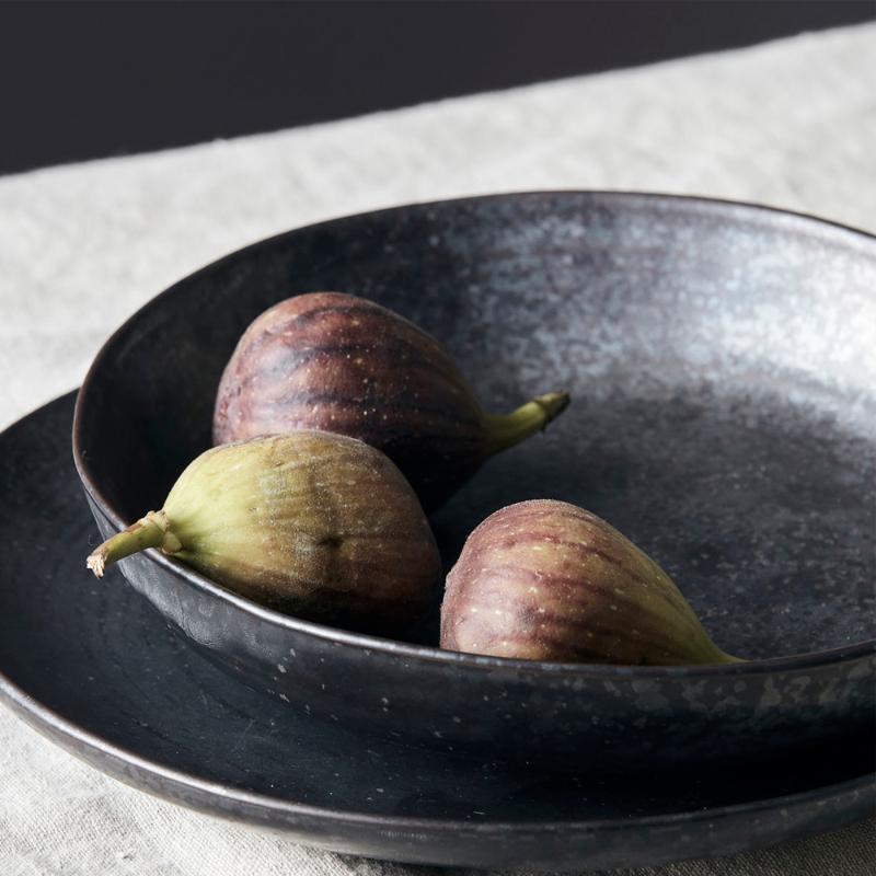 Pion skål 19 cm svart/brun