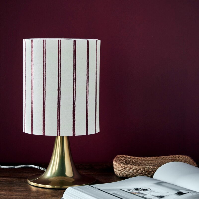 Tulip bordlampe 38 cm antikk messingfinish