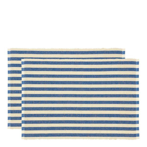 Statement Stripe spisebrikke 33x48 cm 2 stk blue