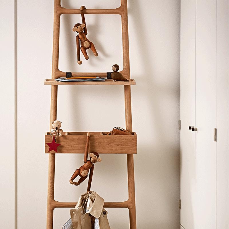 Apekatt teak/limba 20 cm