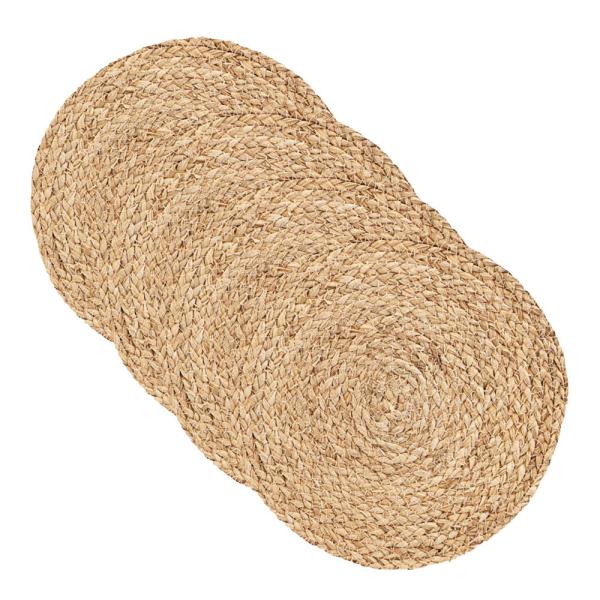 Circle bordbrikke 38 cm 4 stk natur