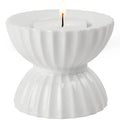 Lyngby Tura telyslykt 8 cm hvit
