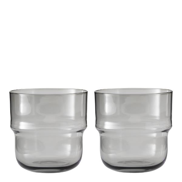 NM& Unda glass 25 cl 2 stk grey