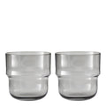NM& Unda glass 25 cl 2 stk grey