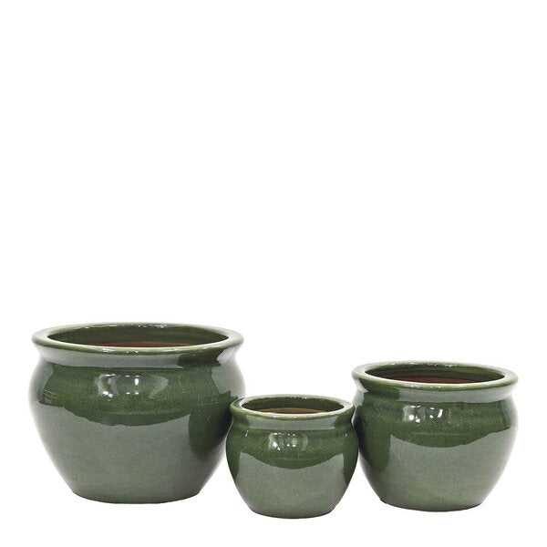 Blanka blomsterkrukke 17/23/29 cm 3 stk irish green