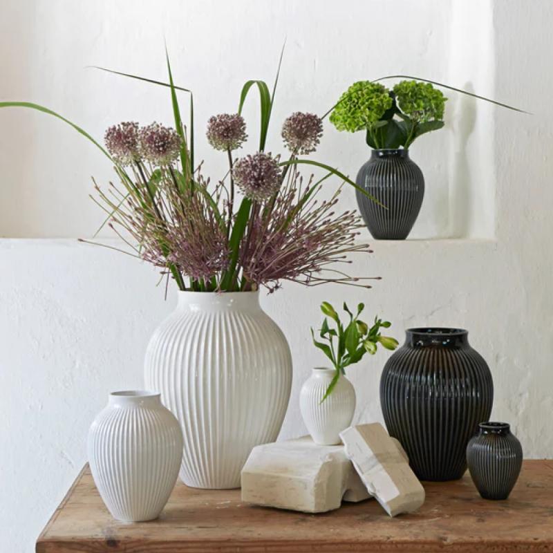 Ripple vase 20 cm hvit