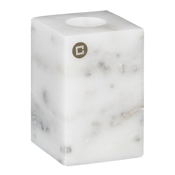 Marmo lysestake 8 cm hvit