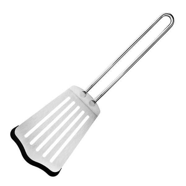 Stekespade med silikon 28 cm børstet stål
