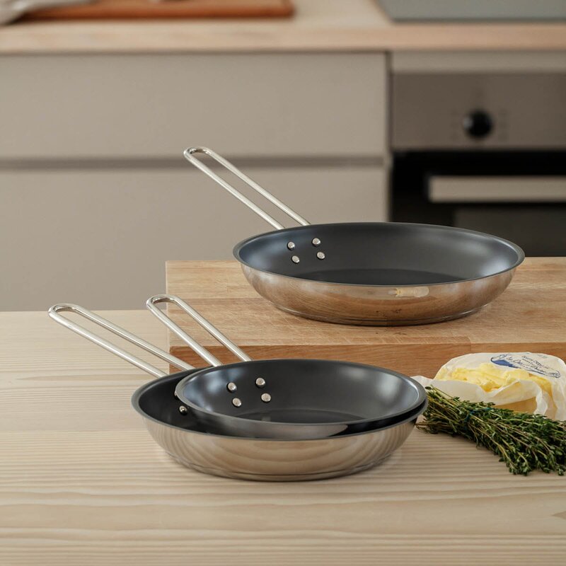 Stainless Steel stekpanne 28 cm titanium