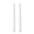 LED kronelys 25x2,3 cm 2 stk nordic white