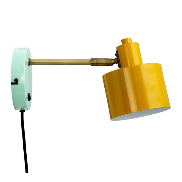Ocean vegglampe 11,5 cm curry/messing/turkis