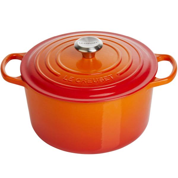 Signature støpejernsgryte rund 24 cm 5L volcanic