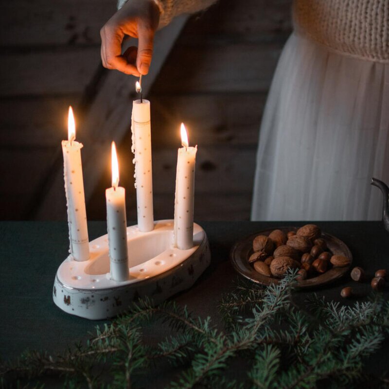 Julemorgen Story adventsstake 25x14 cm