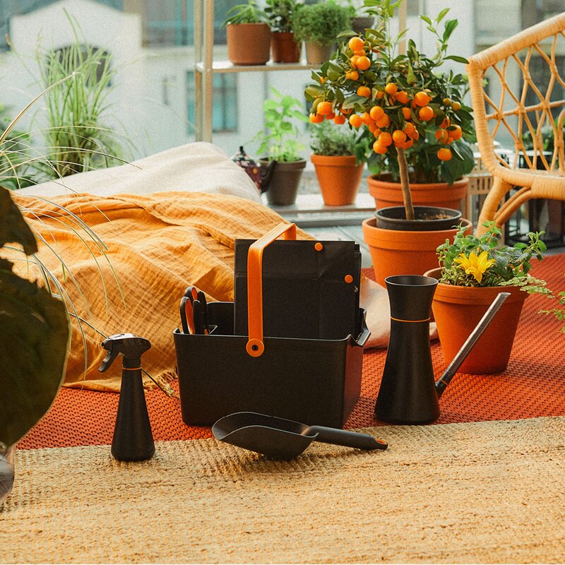 Plantespade og kost 2-in-1