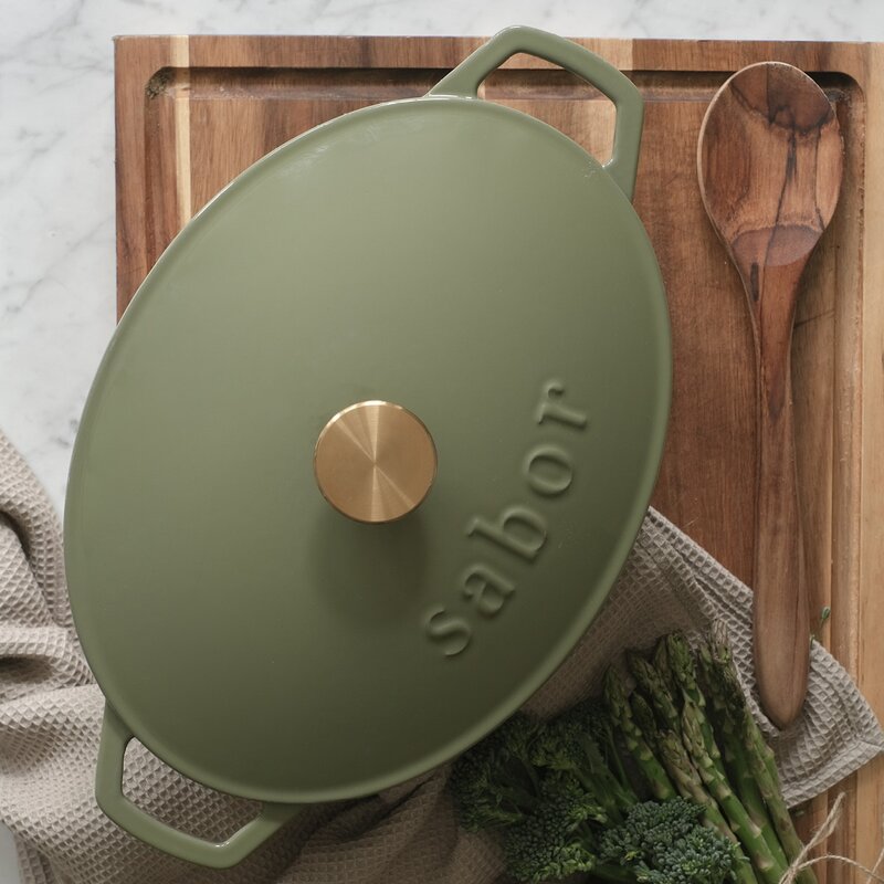 Støpejernsgryte 5,7 L oliven