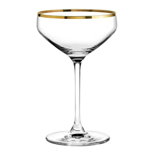 Perfection champagneskål 29 cl m/gull kant
