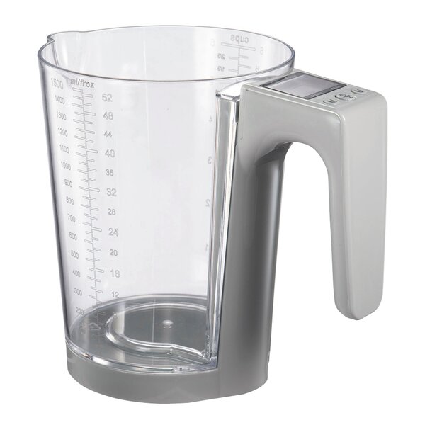 bAYk kjøkkenvekt/målebeger 5kg/1,5L klar/grå