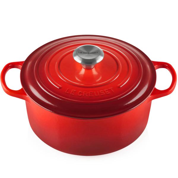 Signature støpejernsgryte rund 26 cm 5,3L cerise