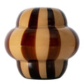 Curlie vase 22 cm gul/ brun/beige striper
