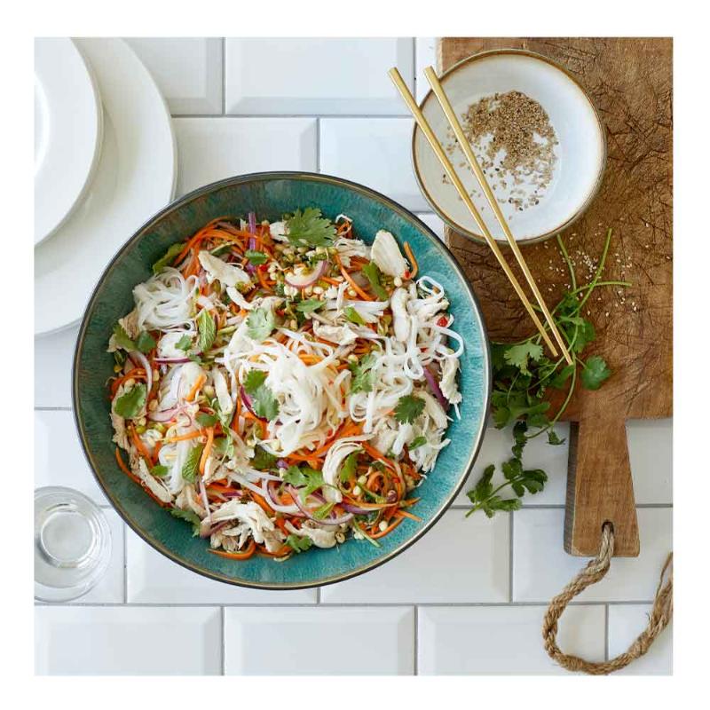 Salatskål 30 cm svart/grønn
