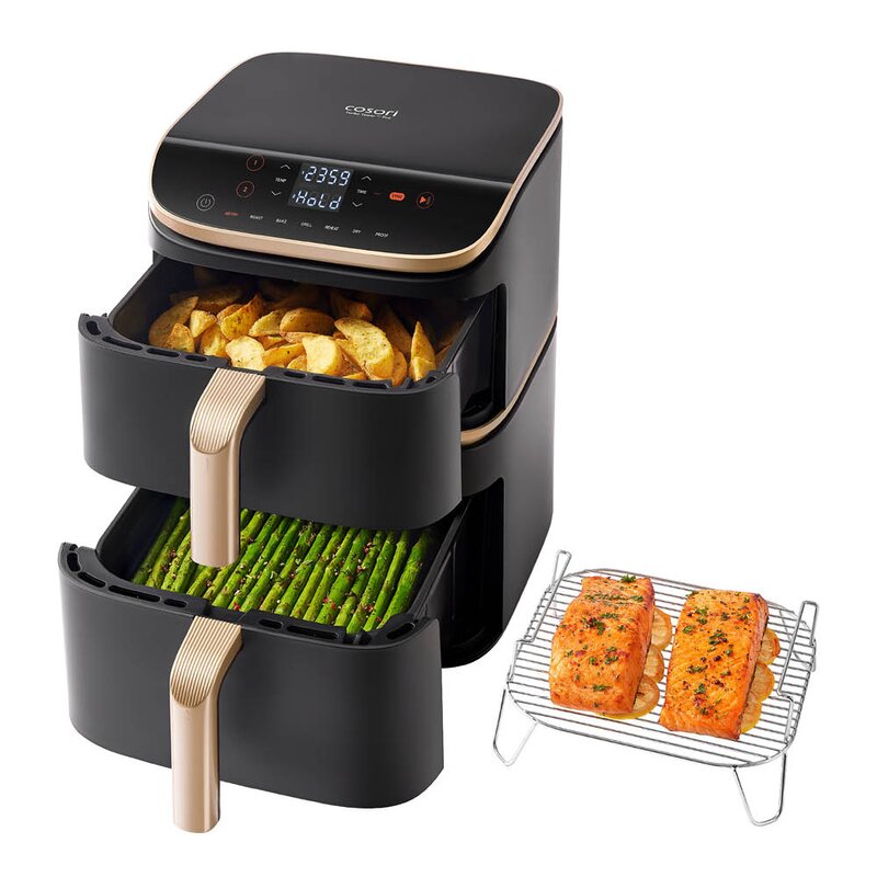 Turbo Tower Pro airfryer 10,8L mørk grå/roségull