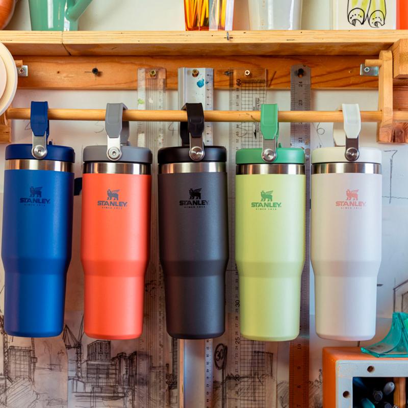 Iceflow flip straw tumbler termoflaske 0,89L  rosa