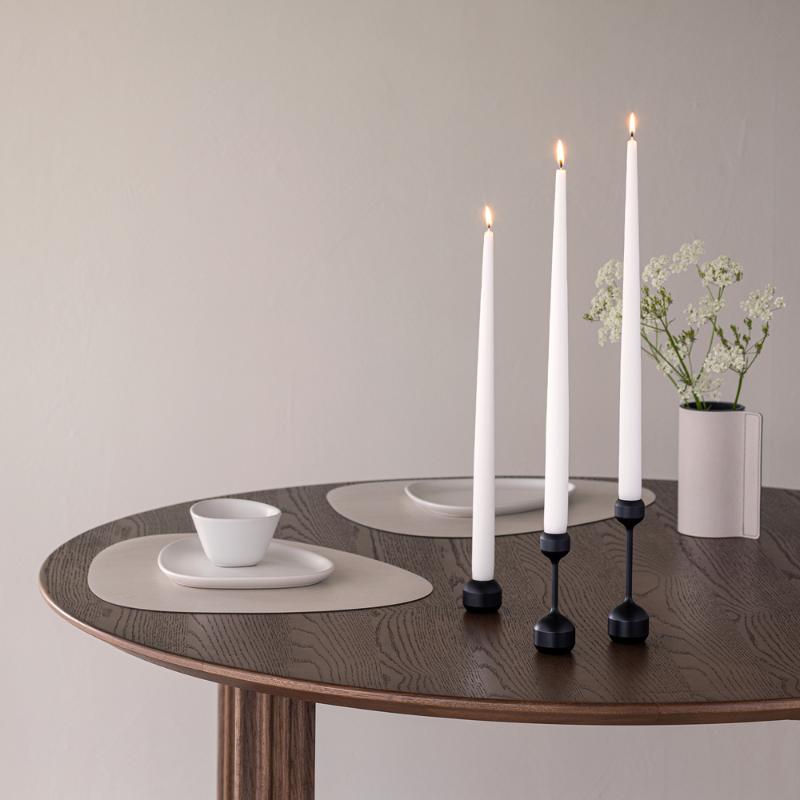 Silhouette lysestake 14,5 cm svart