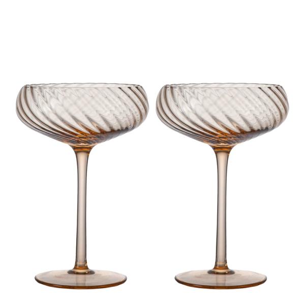 Opacity champagneglass 30 cl 2 stk fersken